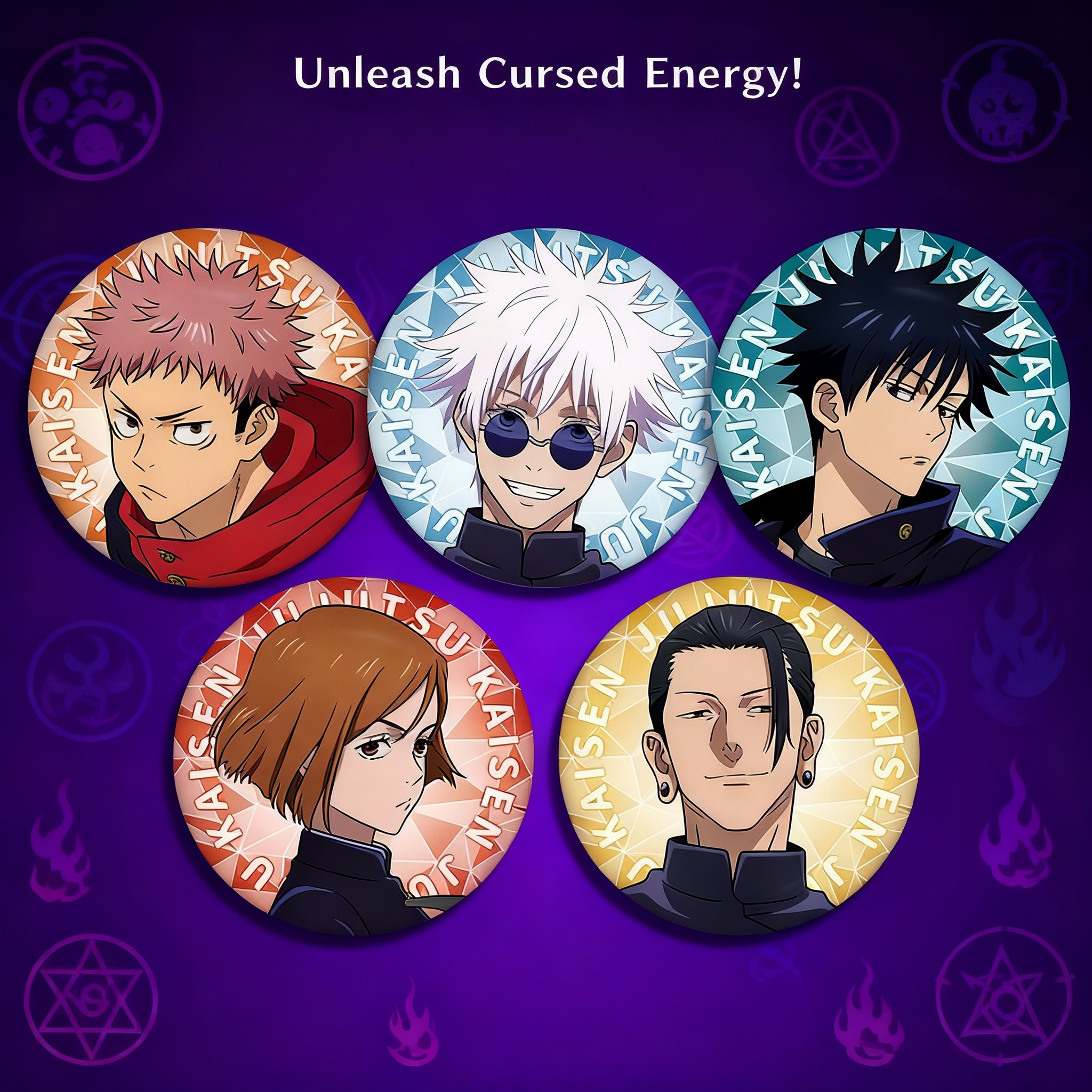 Anime Merchandise Gift - Anime Badge Jujutsu Kaisen 58 Smooth