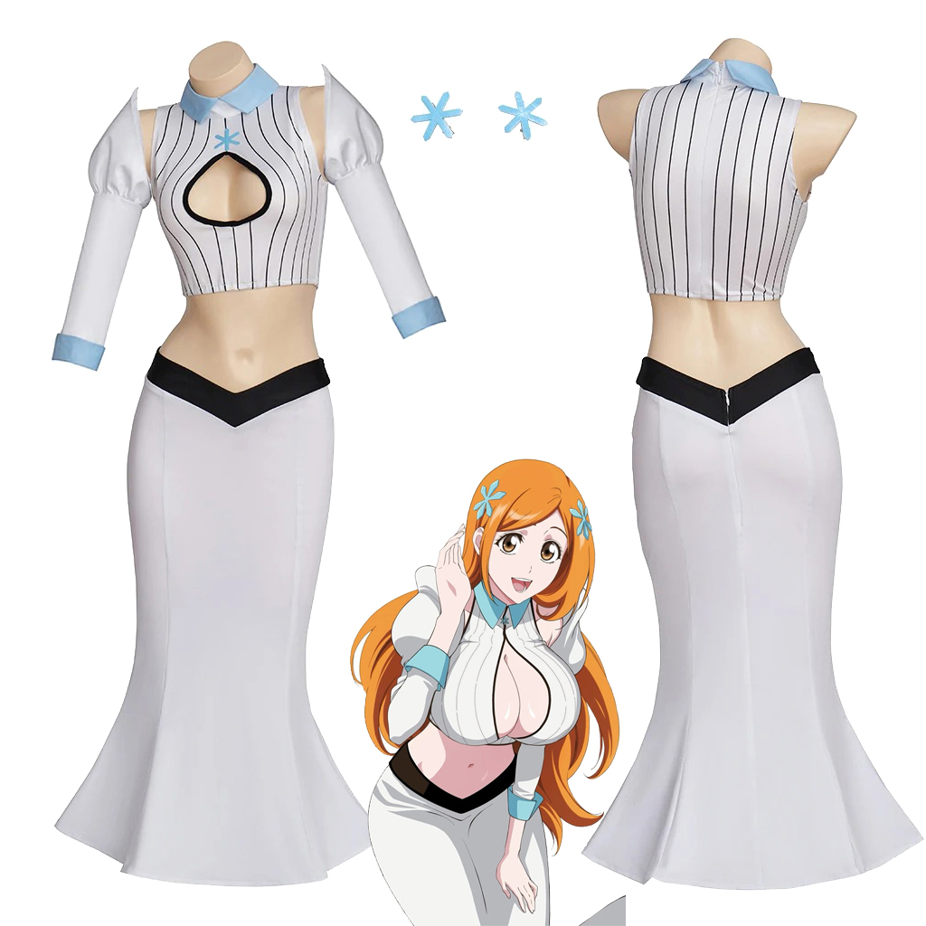 Anime Merchandise For Women - Anime Bleach Orihime Inoue Cosplay Costume