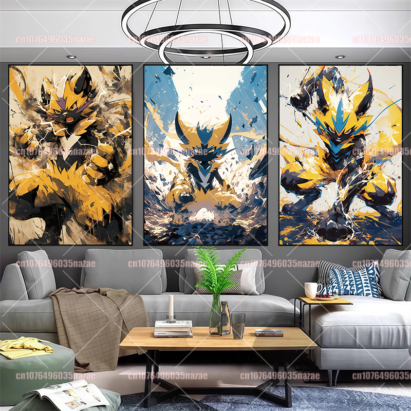 Anime Pokemon Canvas Painting  - Anime Poster Print 리뷰 및 가격