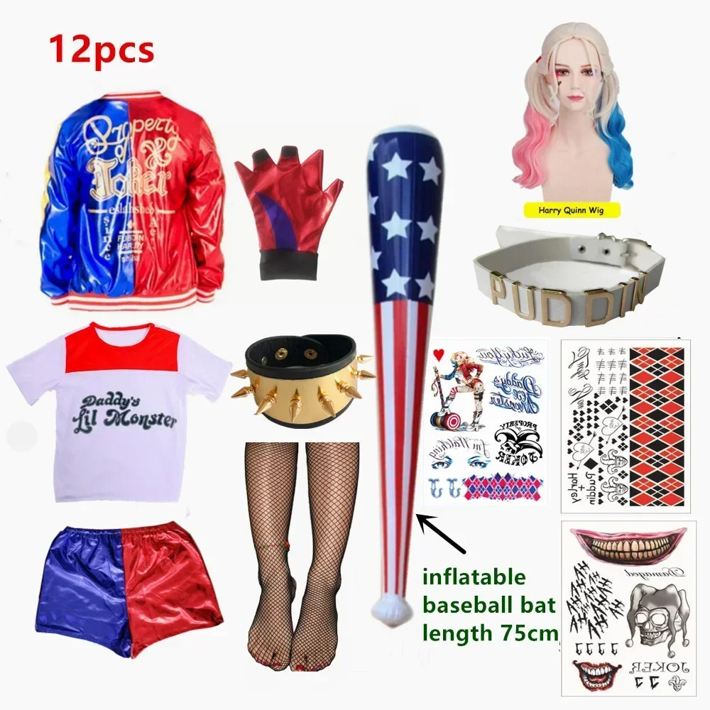Costumes de cosplay Harley Qui - Anime Merchandise For Women 리뷰 및 가격