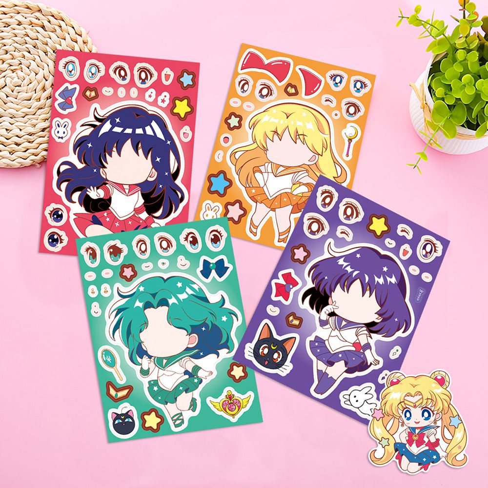8/16PCS Sailor Moon Face-Chang - Anime Poster Print 리뷰 및 가격