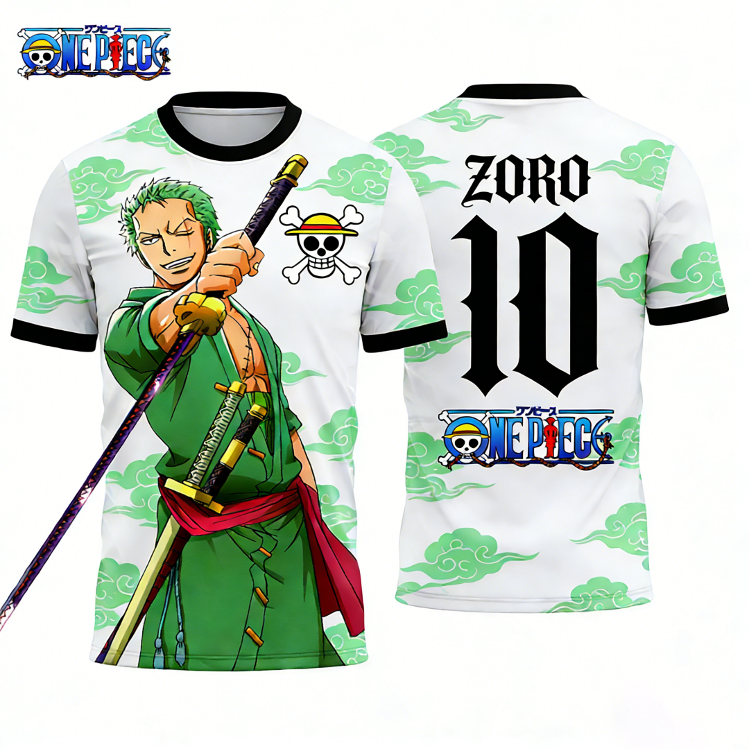 One Piece's Zoro Graphic T-shi - Zoro Anime Merchandise 리뷰 및 가격