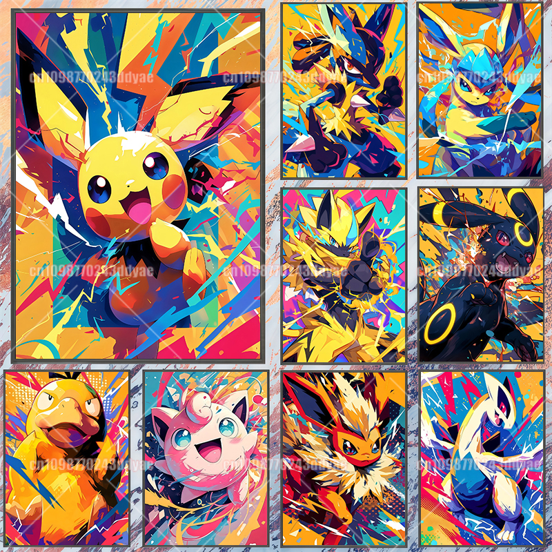 Anime Pokemon Canvas Painting  - Anime Poster Print 리뷰 및 가격