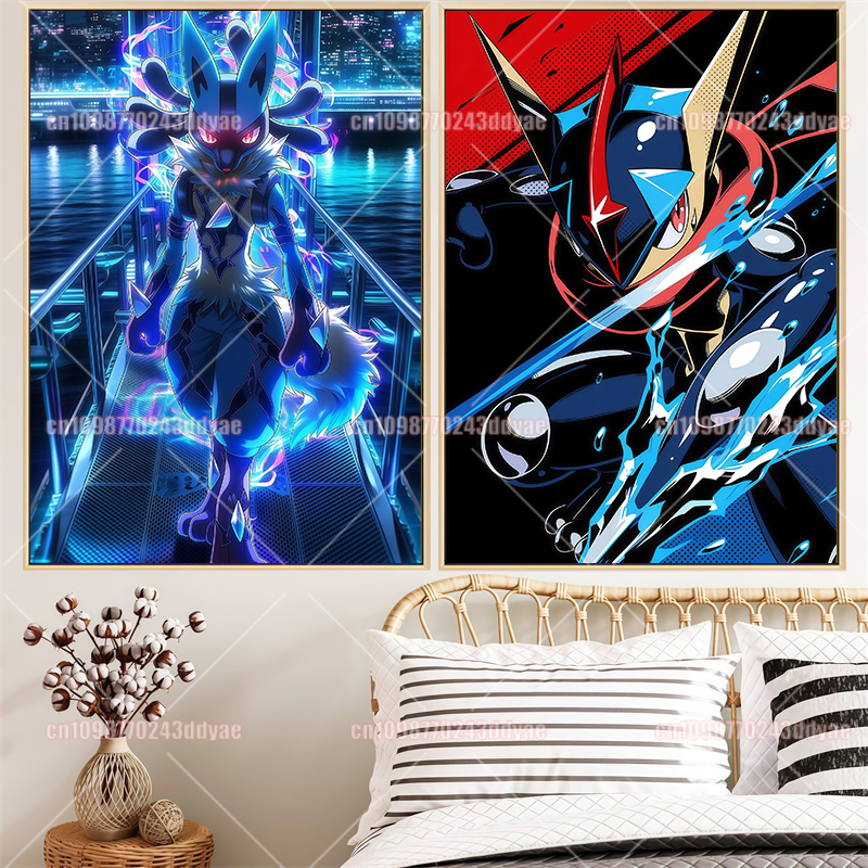 Anime Pokemon Canvas Painting  - Anime Poster Print 리뷰 및 가격