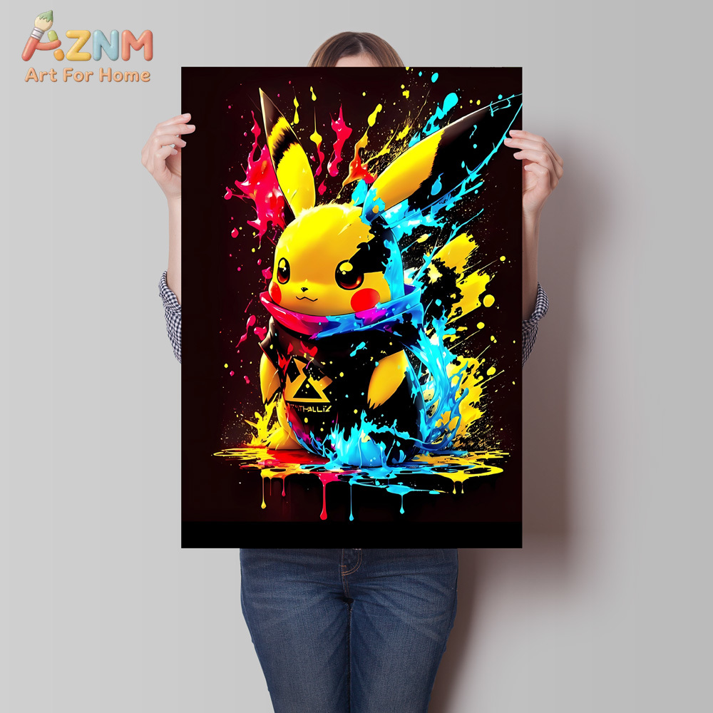 AZNM Pokemon Vaporeon Squirtle - Anime Poster Print 리뷰 및 가격