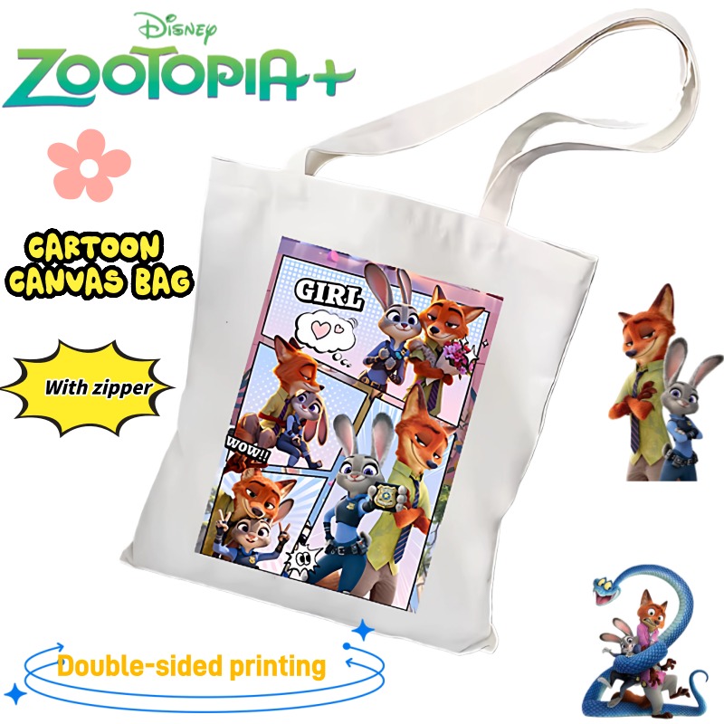 Zootopia cartoon canvas bag, J - Anime Kingdom Merchandise 리뷰 및 가격