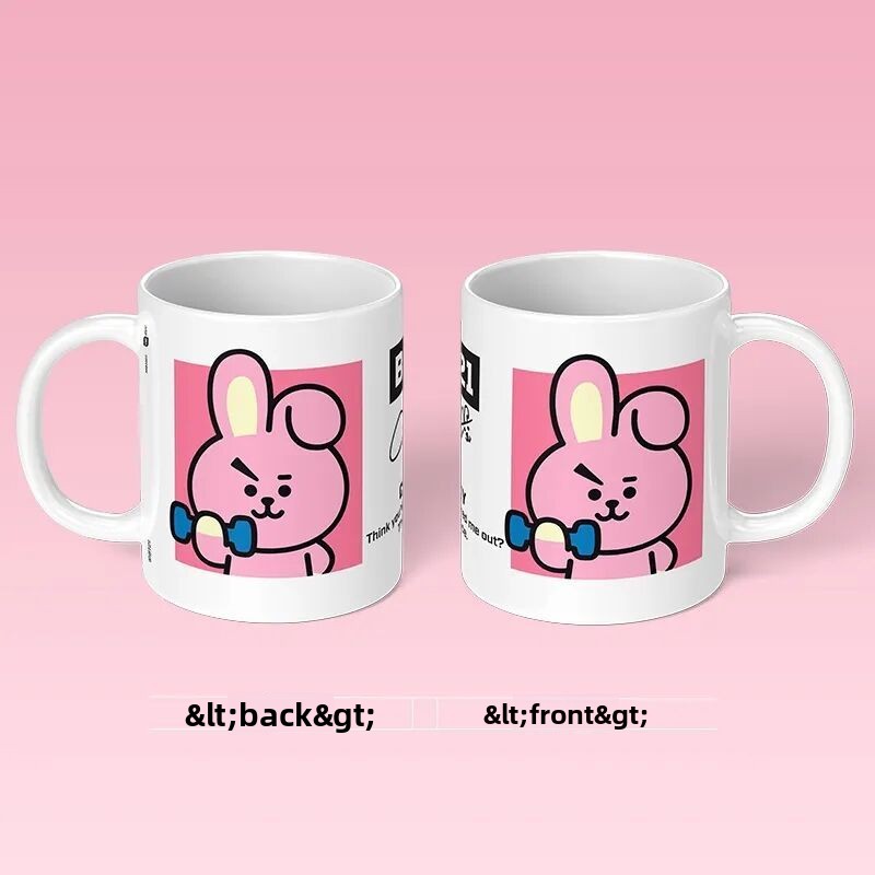 BT21 cartoon cute ceramic mug  - Anime Merchandise For Men 리뷰 및 가격