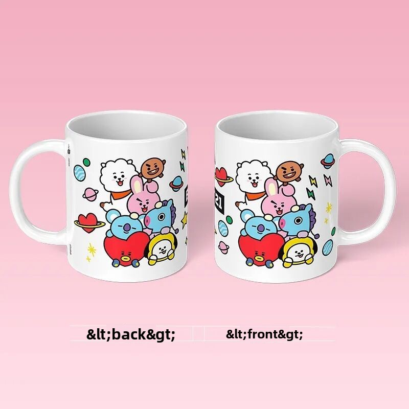 BT21 cartoon cute ceramic mug  - Anime Merchandise For Men 리뷰 및 가격