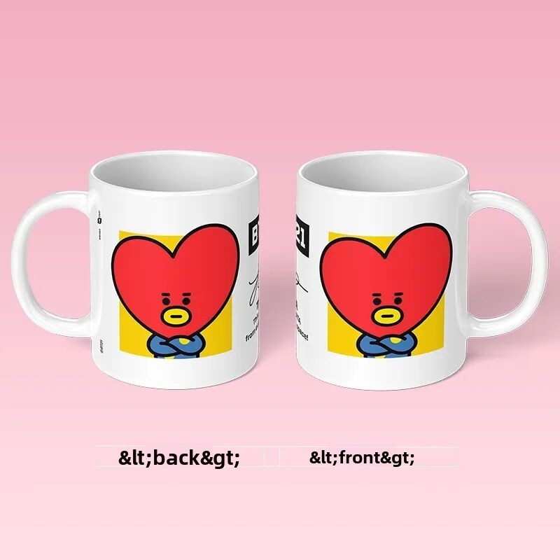 BT21 cartoon cute ceramic mug  - Anime Merchandise For Men 리뷰 및 가격