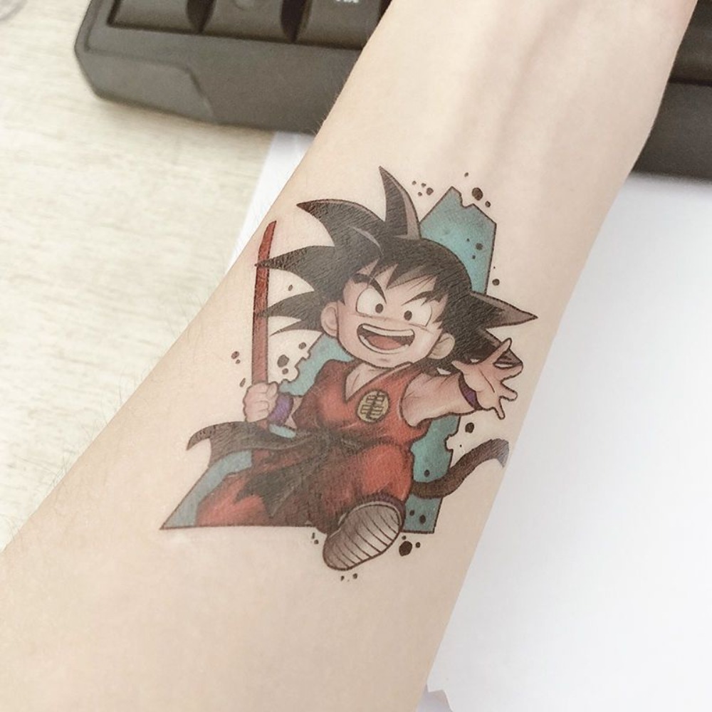 Dragon Ball tattoo stickers -  - Anime Poster Print 리뷰 및 가격