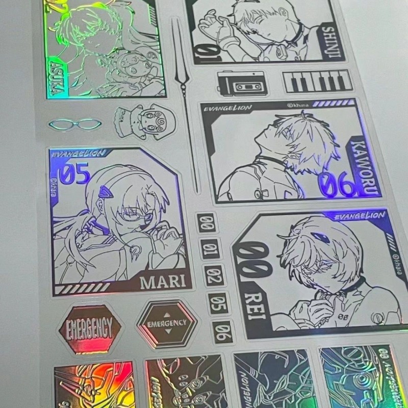 EVA Laser Sticker Shinji Rei A - Evangelion Anime Merchandise 리뷰 및 가격