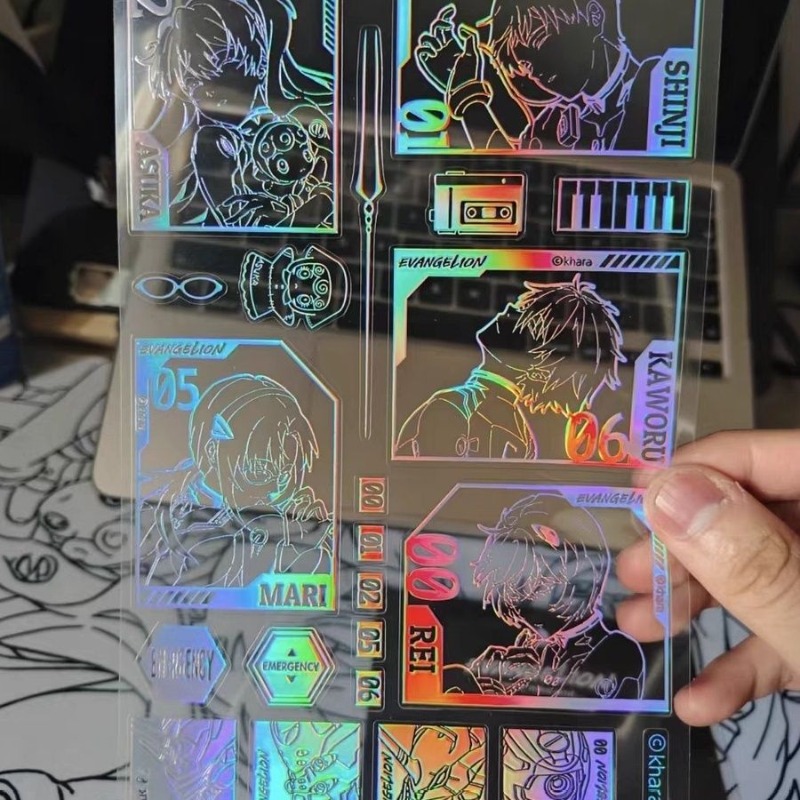 EVA Laser Sticker Shinji Rei A - Evangelion Anime Merchandise 리뷰 및 가격